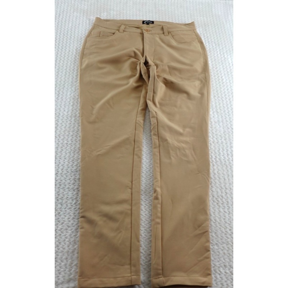 ZYIA Active Men's Khaki Office Chino Stretch Performance Pants Size Medium